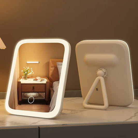 Lighted vanity mirror