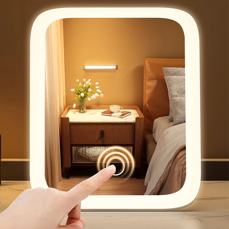 Lighted vanity mirror