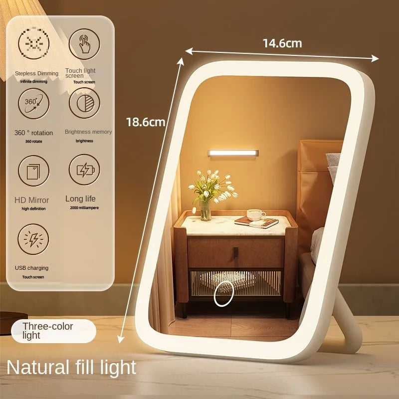Lighted vanity mirror