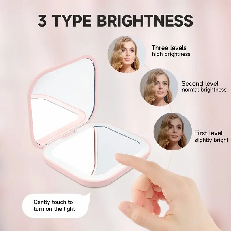 Cosmomiro Portable LED Compact Mirror with Magnification