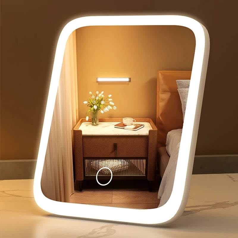 Lighted vanity mirror